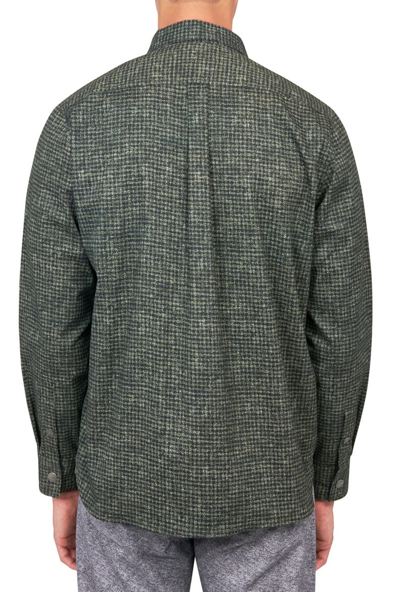 Dot Geo Cotton Stretch Shirt Jacket, Alternate, color, GREEN