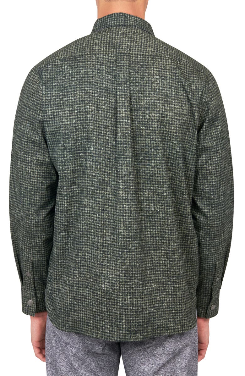 Brooklyn Brigade Dot Geo Cotton Stretch Shirt Jacket, Alternate, color, Green