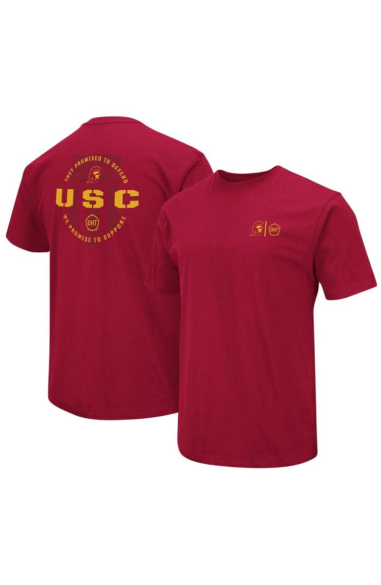 COLOSSEUM Men's Colosseum Cardinal USC Trojans OHT Military Appreciation T-Shirt, Main, color, 