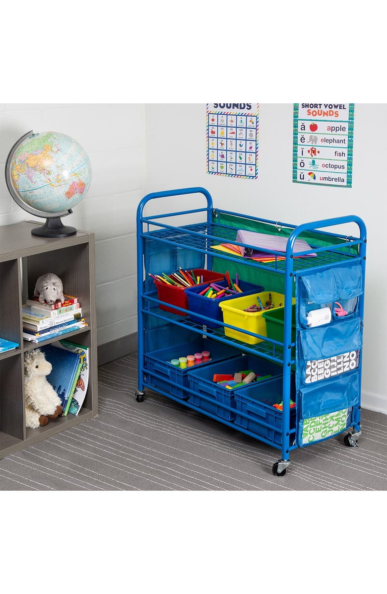HONEY-CAN-DO Blue All-Purpose Teaching Cart, Alternate, color, 