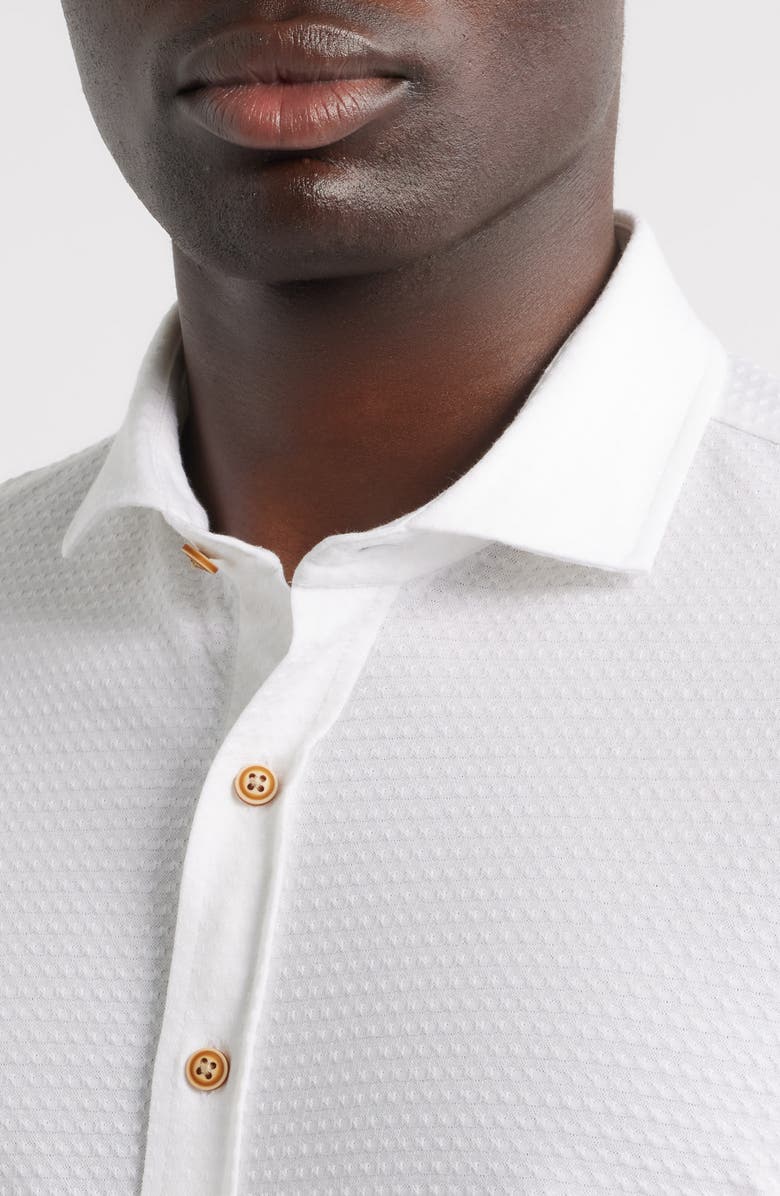 johnnie-O Surfsucker Knit Short Sleeve Button-Up Shirt, Alternate, color, 