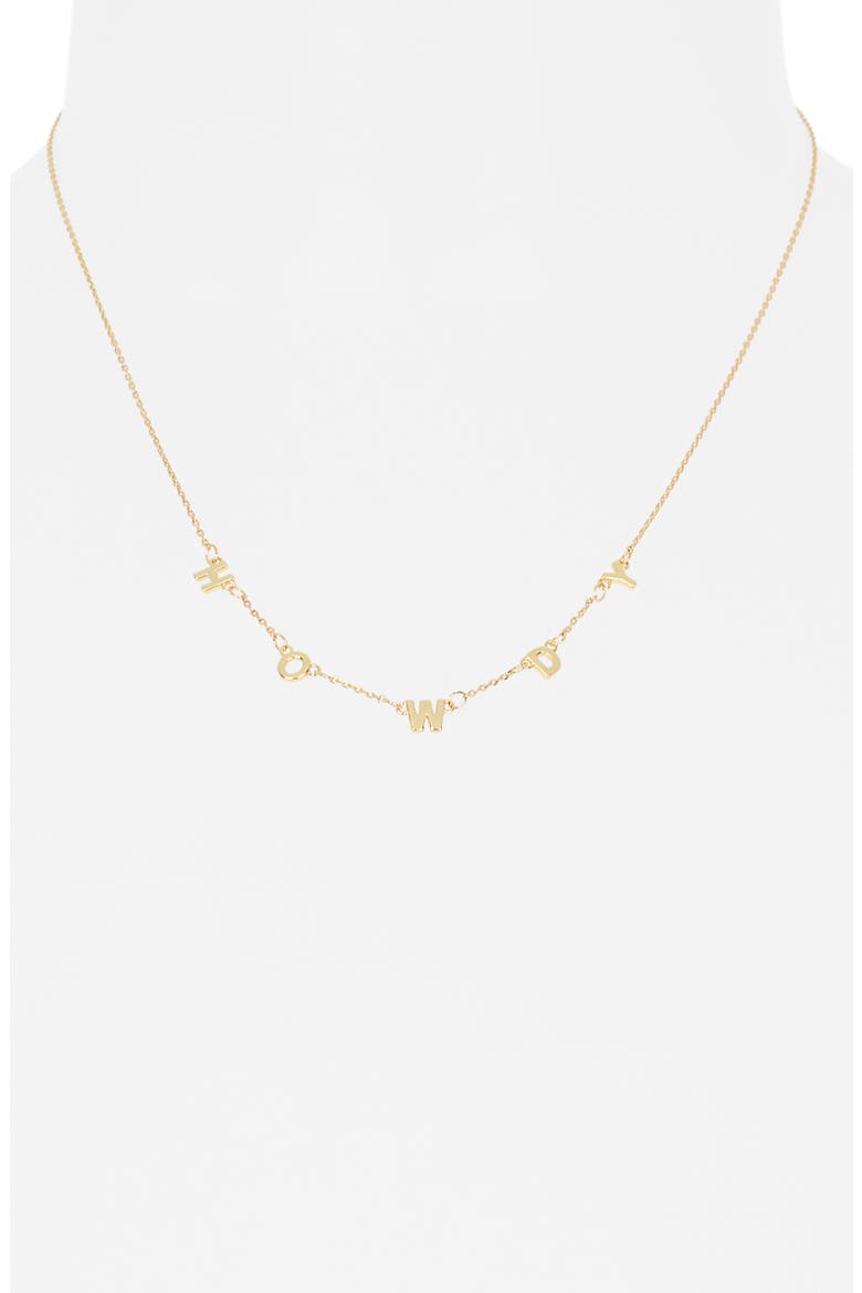 Howdy Chain Necklace, Alternate, color, GOLD