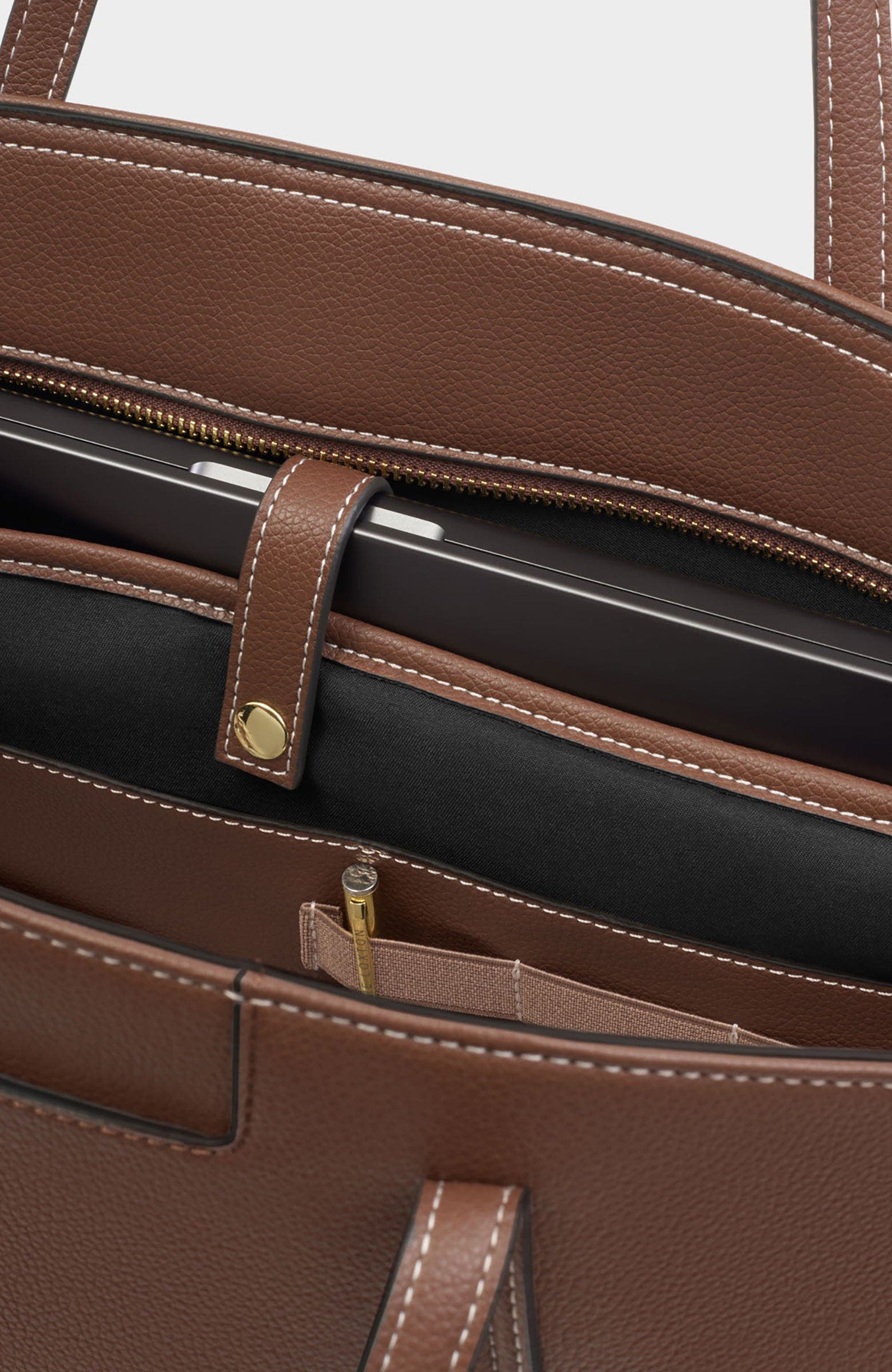 Katie Loxton Harlyn Work Tote Bag, Alternate, color, Chocolate