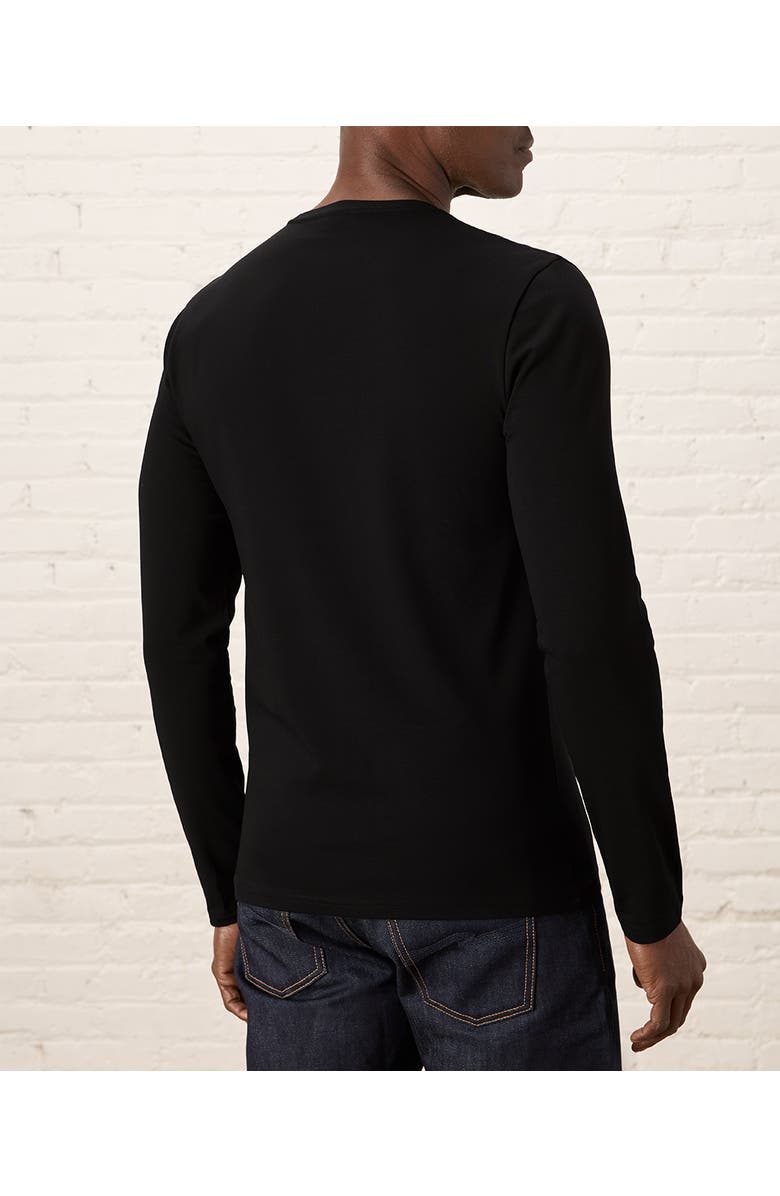 Pact Luxe Essential Slim Long Sleeve Tee Made With Organic Cotton, Alternate, color, Black