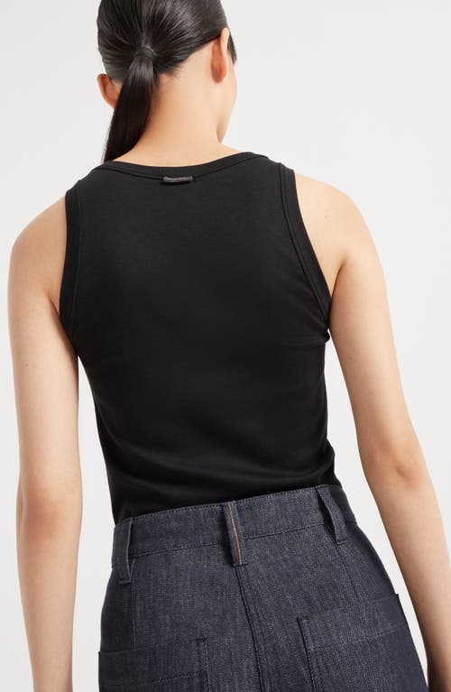 Brunello Cucinelli Cotton Wide Leg Denim Effect Pants In Blue In Dark Denim