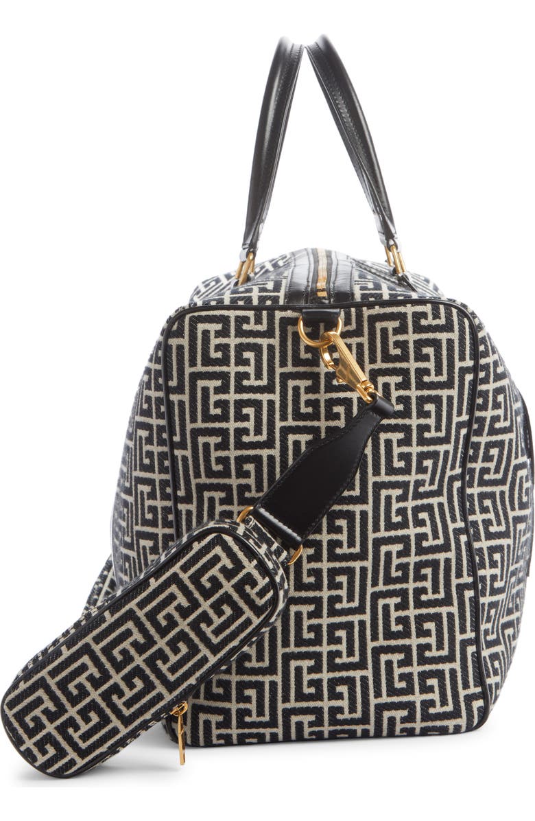 Balmain Monogram Jacquard Tennis Bag, Alternate, color,
