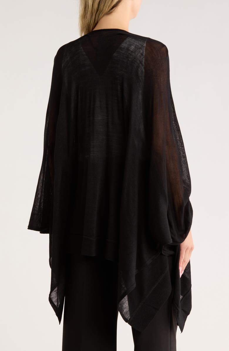 Vince Camuto Lightweight Open Knit Topper, Alternate, color, Black