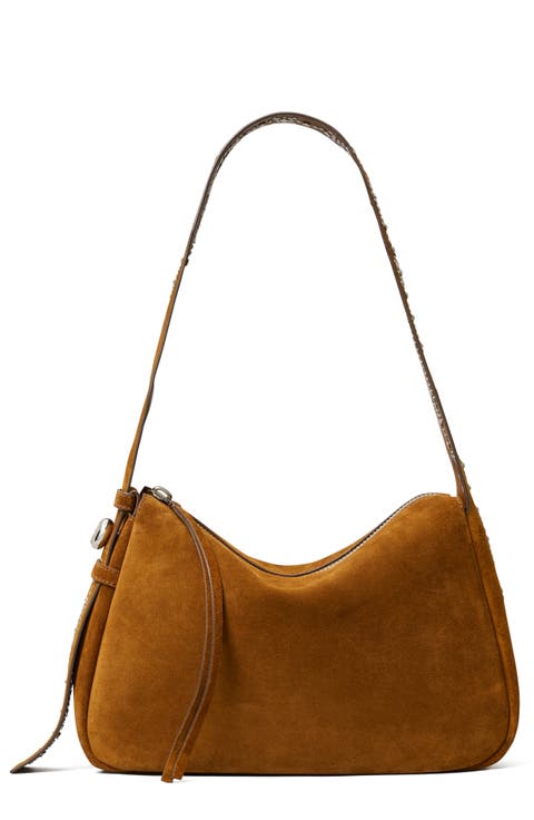 Romy Studded Suede Shoulder Bag