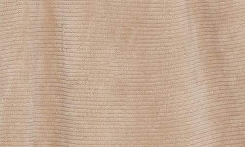 Tiny Tribe Ruffle Collar Long Sleeve Cotton Blend Corduroy Dress In Brown