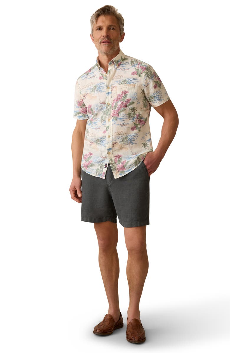 Faherty Essential Linen Shorts, Alternate, color, 