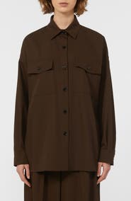 Weekend Max Mara Firmina Virgin Wool Button-Up Shirt