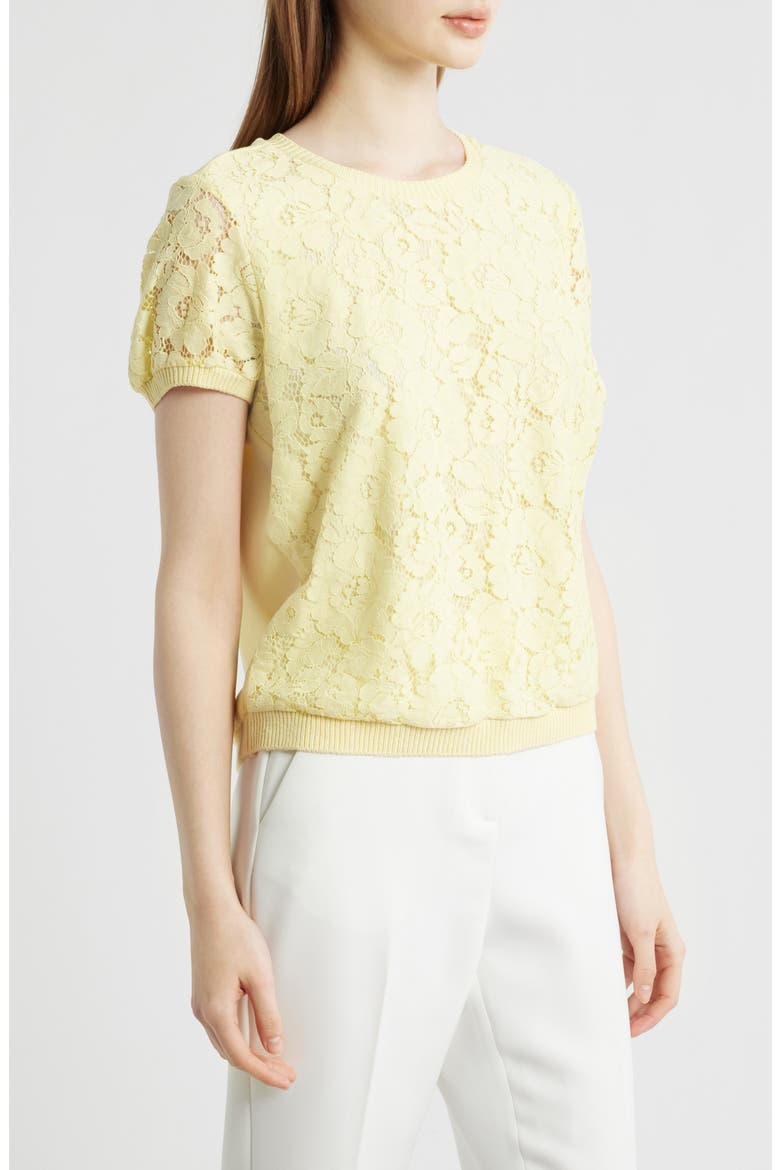 Lace Front Sweater, Alternate, color, BUTTERCUP