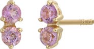 Bony Levy 14K Gold Peridot & Pink Topaz Stud Earrings