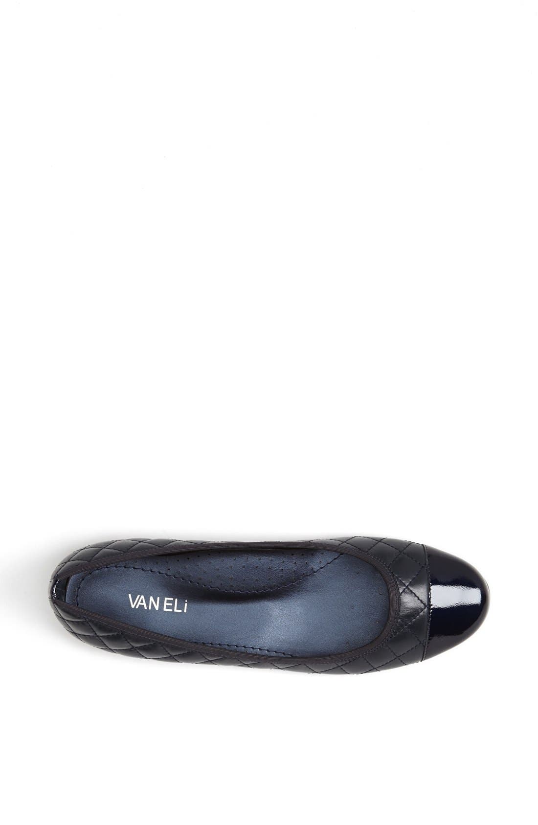 'Serene' Flat, Alternate, color, NAVY NAPPA/ PATENT