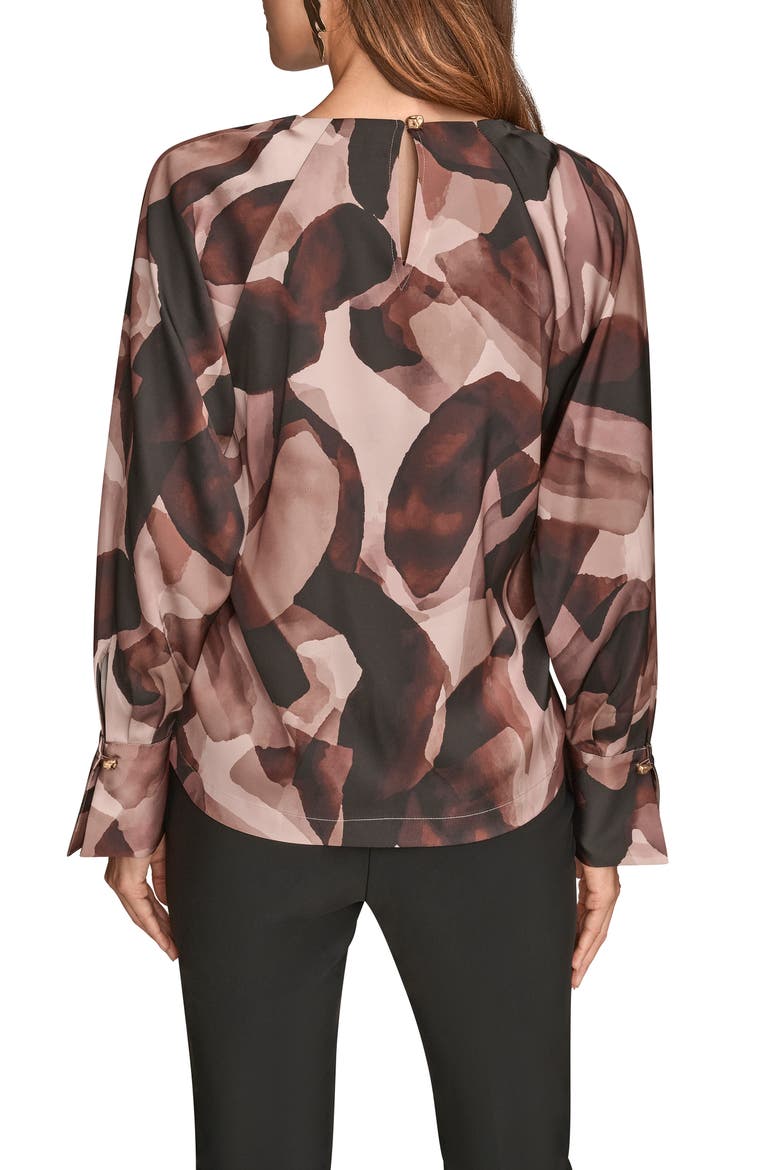 Abstract Print Chain Detail Long Sleeve Top, Alternate, color, NOLITA MULTI