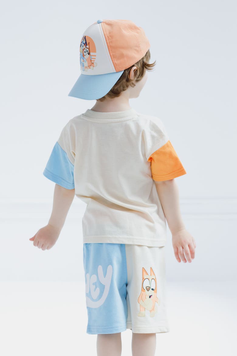 T-Shirt and Shorts Set with Hat, Alternate, color, Bluey Bingo Multi