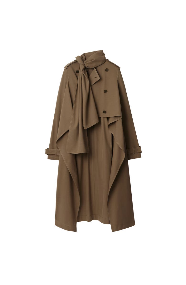 Burberry Long Silk Scarf Trench Coat, Alternate, color, 