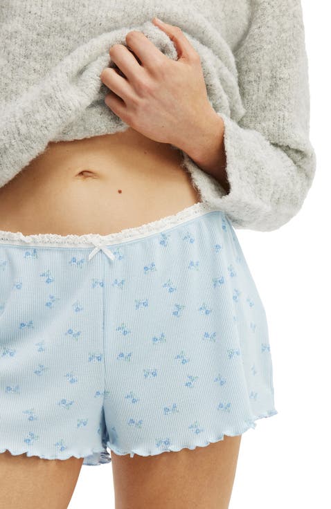 Women's Waffle Baby Lock Hem Short