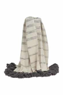 PARKLAND COLLECTION Seema Transitional Multicolored Handloomed 52" x 67" Cotton Throw Blanket