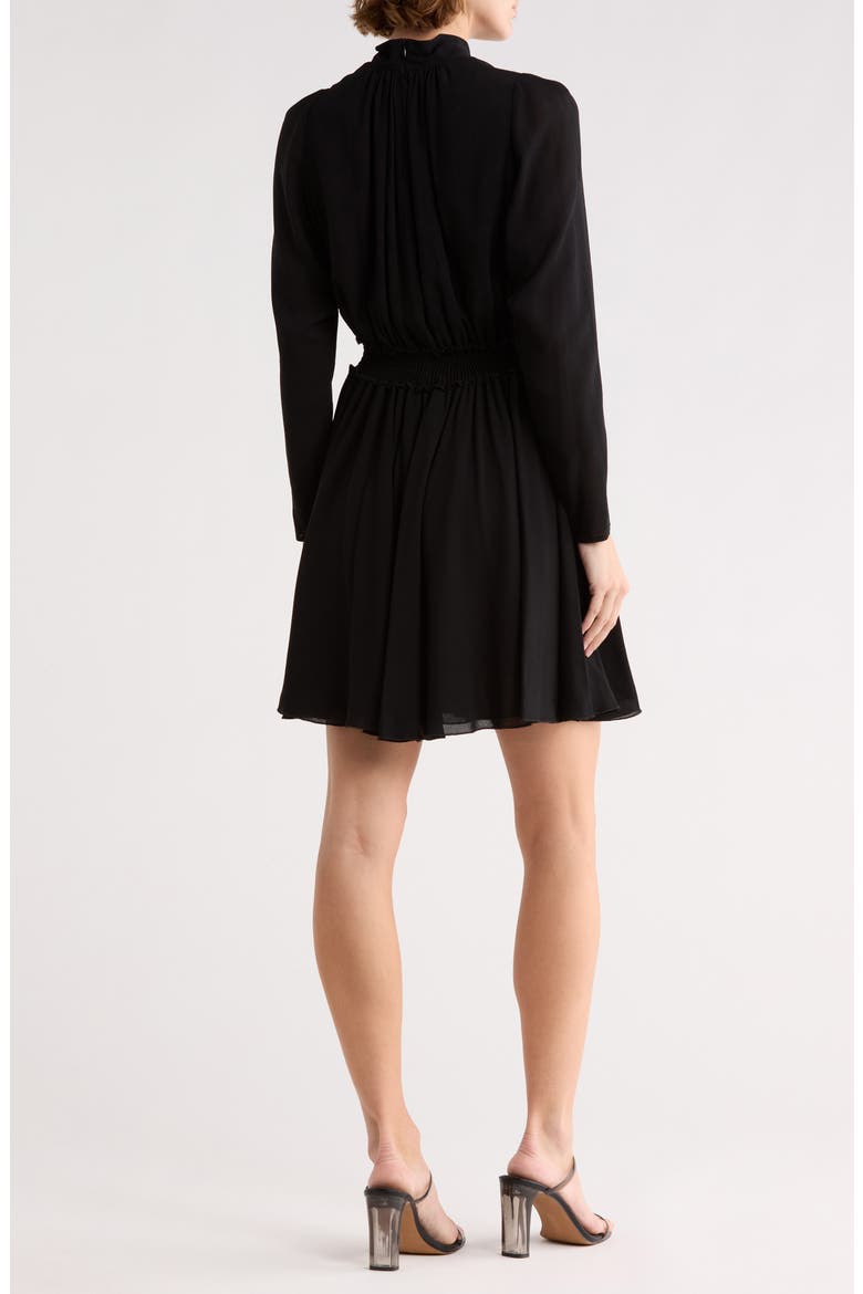 Long Sleeve Minidress, Alternate, color, BLACK