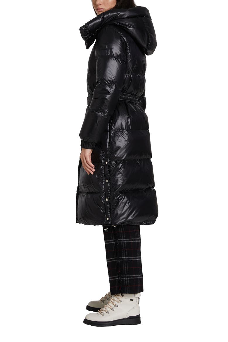 Aliquippa Long Down Puffer Coat, Alternate, color, BLACK