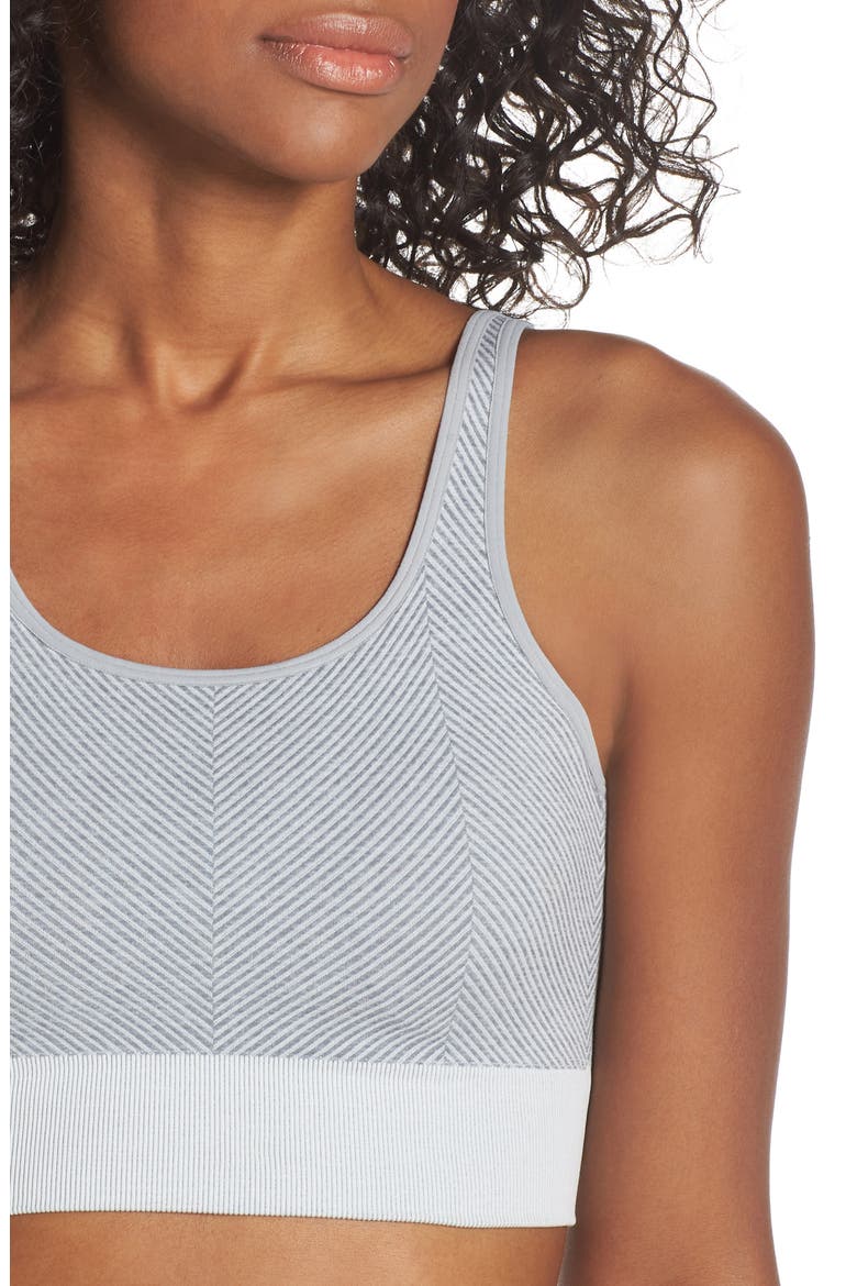 Spirit Sports Bra, Alternate, color, GREY LIGHT/ WHITE