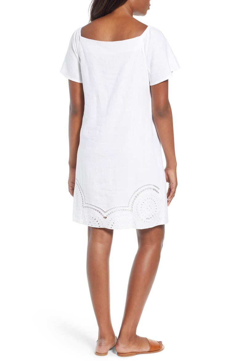 Radial Rays Sundress, Alternate, color, WHITE