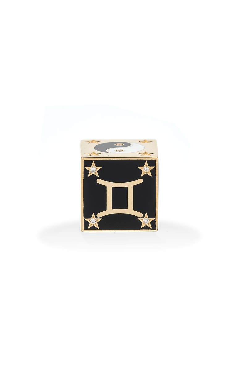 Adina Reyter Zodiac Diamond Bead Charm, Alternate, color, Yellow Gold Gemini