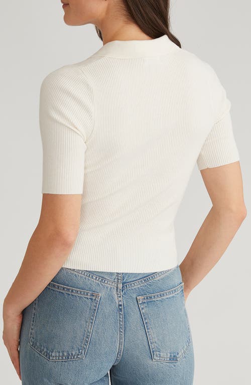 525 Ginny Rib Top In White