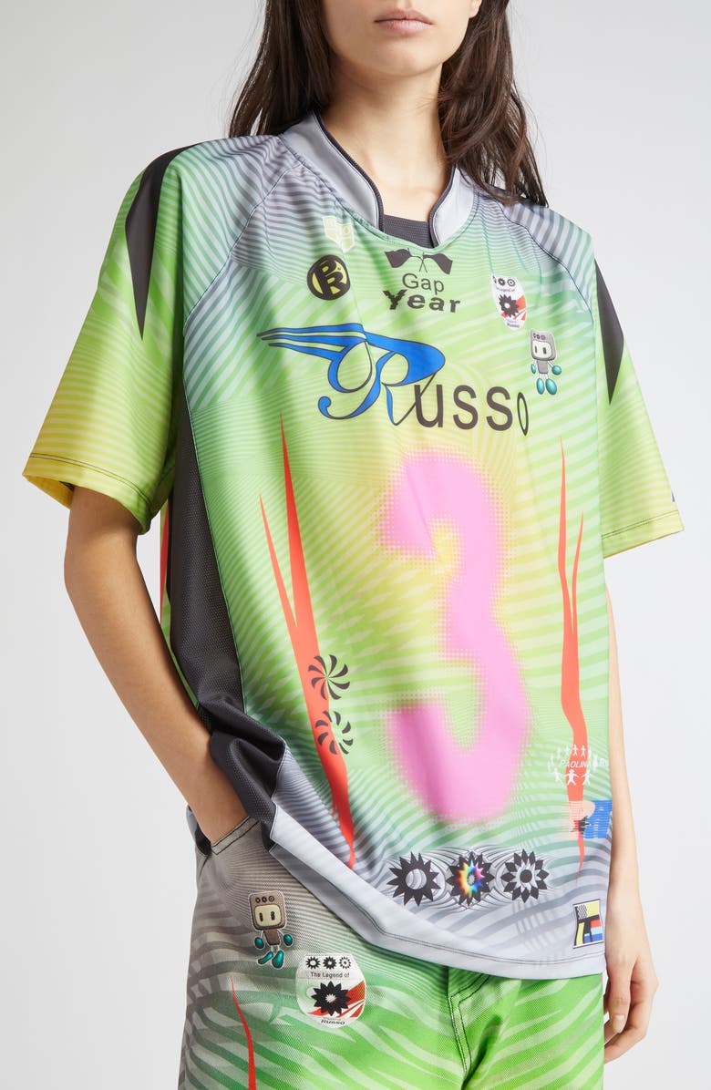 Paolina Russo Oversize Short Sleeve Stretch Jersey Top, Alternate, color, 