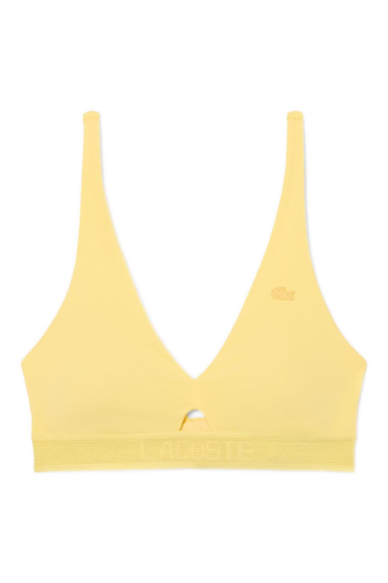 Cutout Wireless Microfiber Bra, Alternate, color, YELLOW