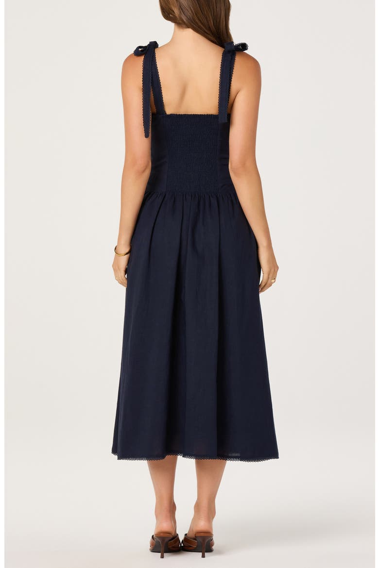 Marie Midi Dress, Alternate, color, NAVY