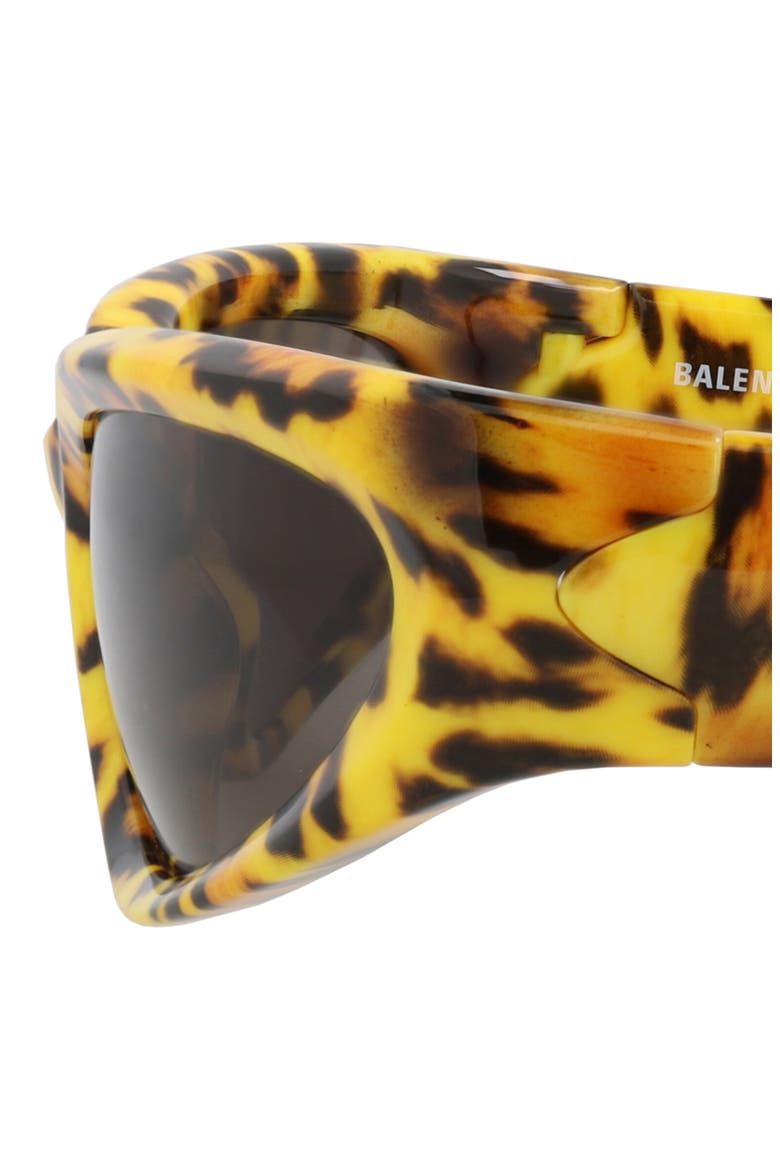 65mm Wrap Sunglasses, Alternate, color, YELLOW YELLOW GREY