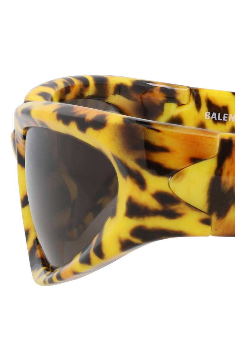 Balenciaga 65mm Wrap Sunglasses, Alternate, color, Yellow Yellow Grey
