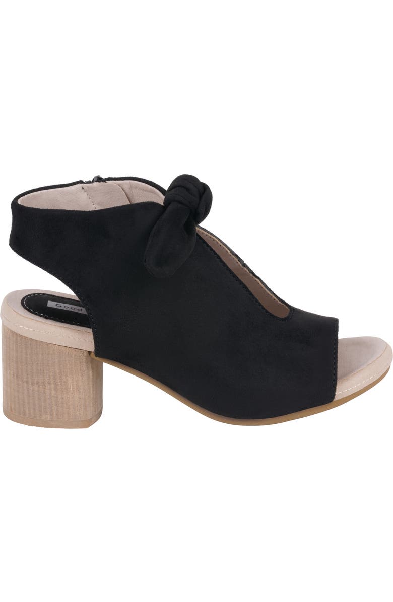 GC SHOES Kimora Bow Block Heel Bootie, Alternate, color, Black Suede