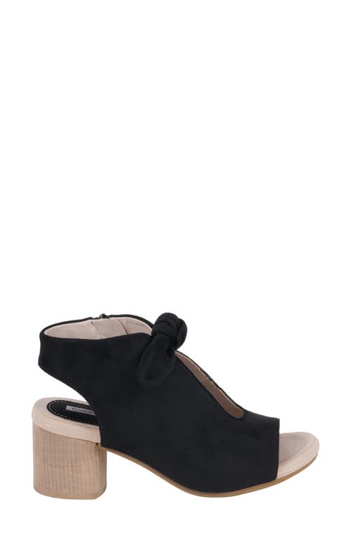 Gc Shoes Kimora Bow Block Heel Bootie In Black Suede