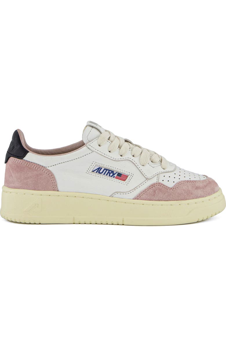 AUTRY Medalist Low Top Sneaker, Alternate, color, Goat/ Suede Powder/ Black