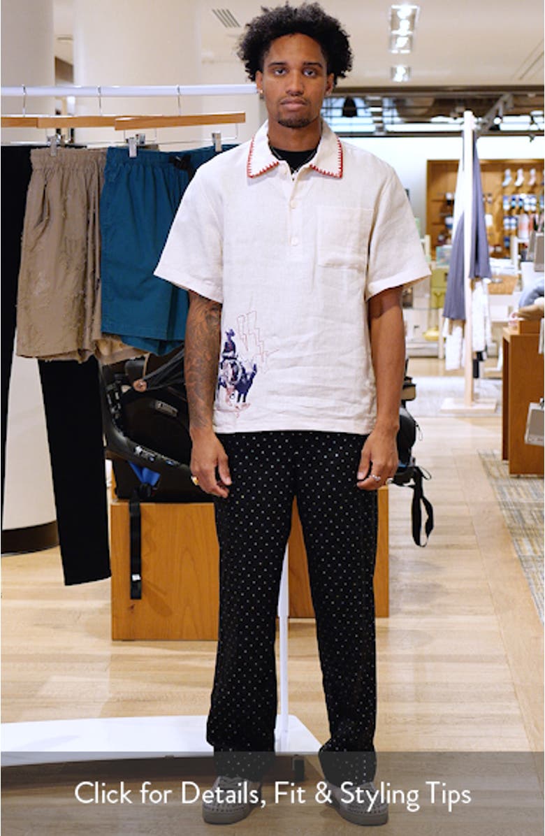 Bronc Girona Short Sleeve Linen Button-Up Shirt, sales video thumbnail