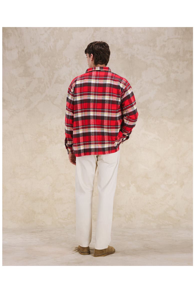 Mescal Flannel Overshirt, Alternate, color, RED