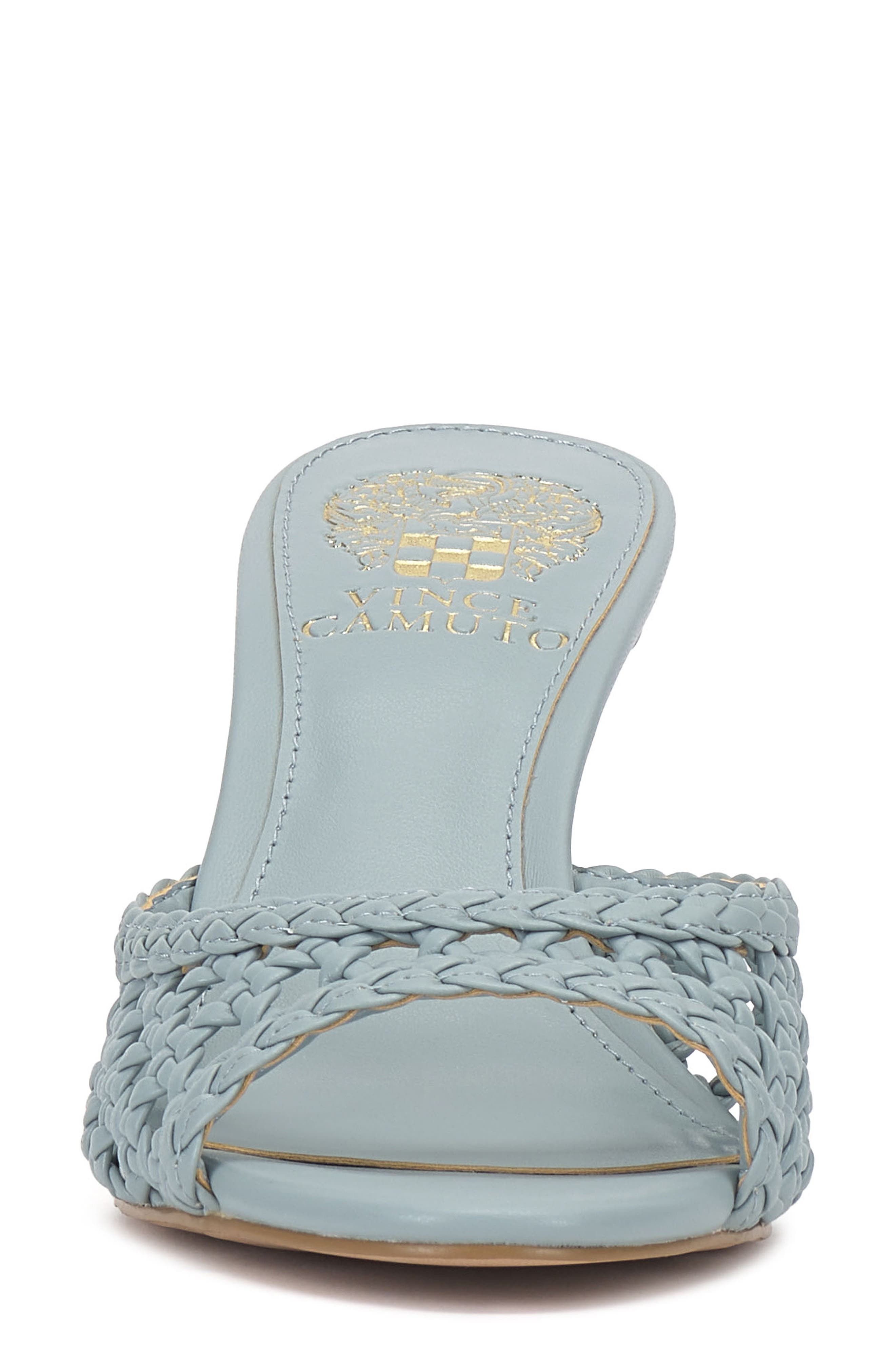 Vince Camuto Prilany Mule Sandal, Alternate, color, Celeste Blue Soft Nappa Silk