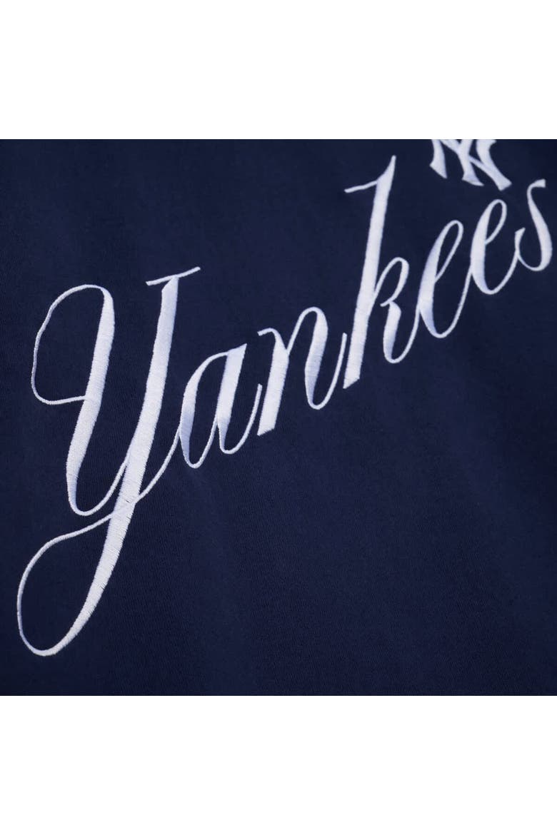 Women's Mitchell & Ness  Navy New York Yankees Script Sweatshirt, Alternate, color, Navy