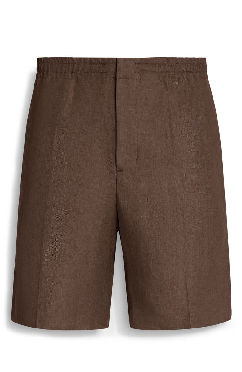 ZEGNA Oasi Linen Twill Shorts, Alternate, color, 