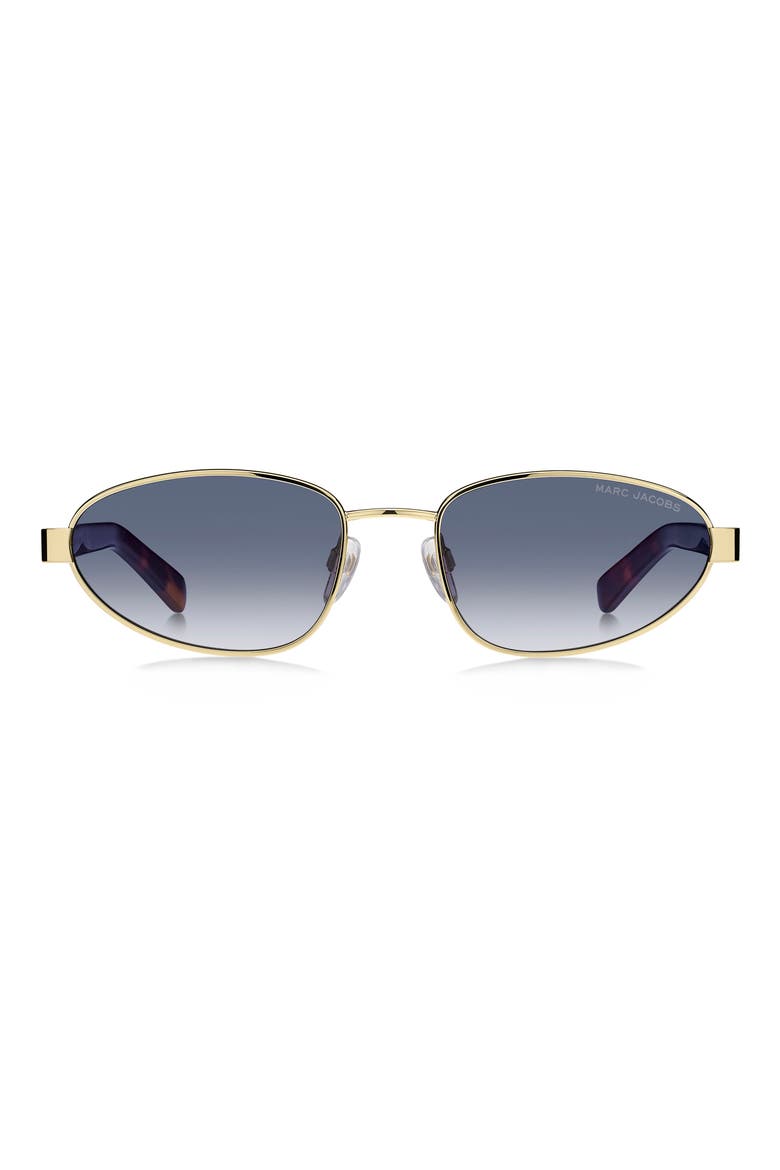 56mm Oval Sunglasses, Main, color, GOLD BLUE/ BLUE SF