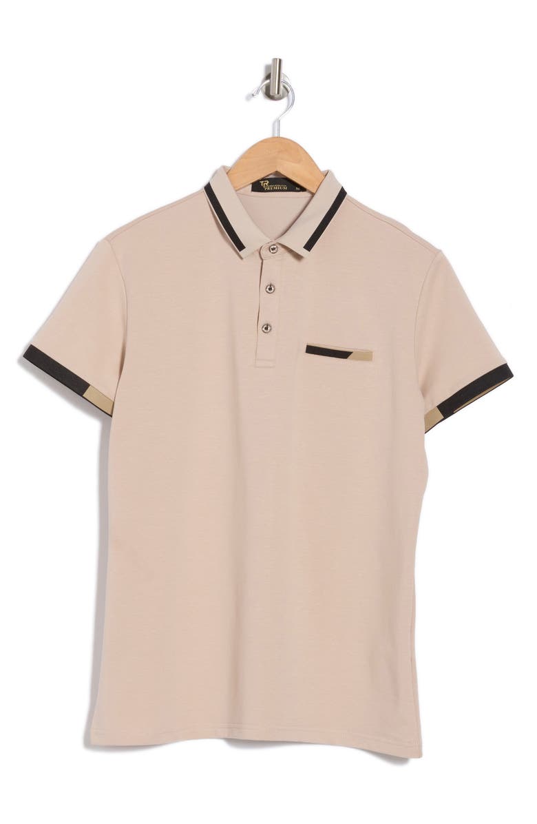 T.R. PREMIUM Slim Fit Stretch Polo, Alternate, color, Stone