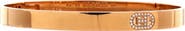 Pre-Owned Hermes H d'Ancre Bracelet 18K Rose Gold with Diamonds Small
