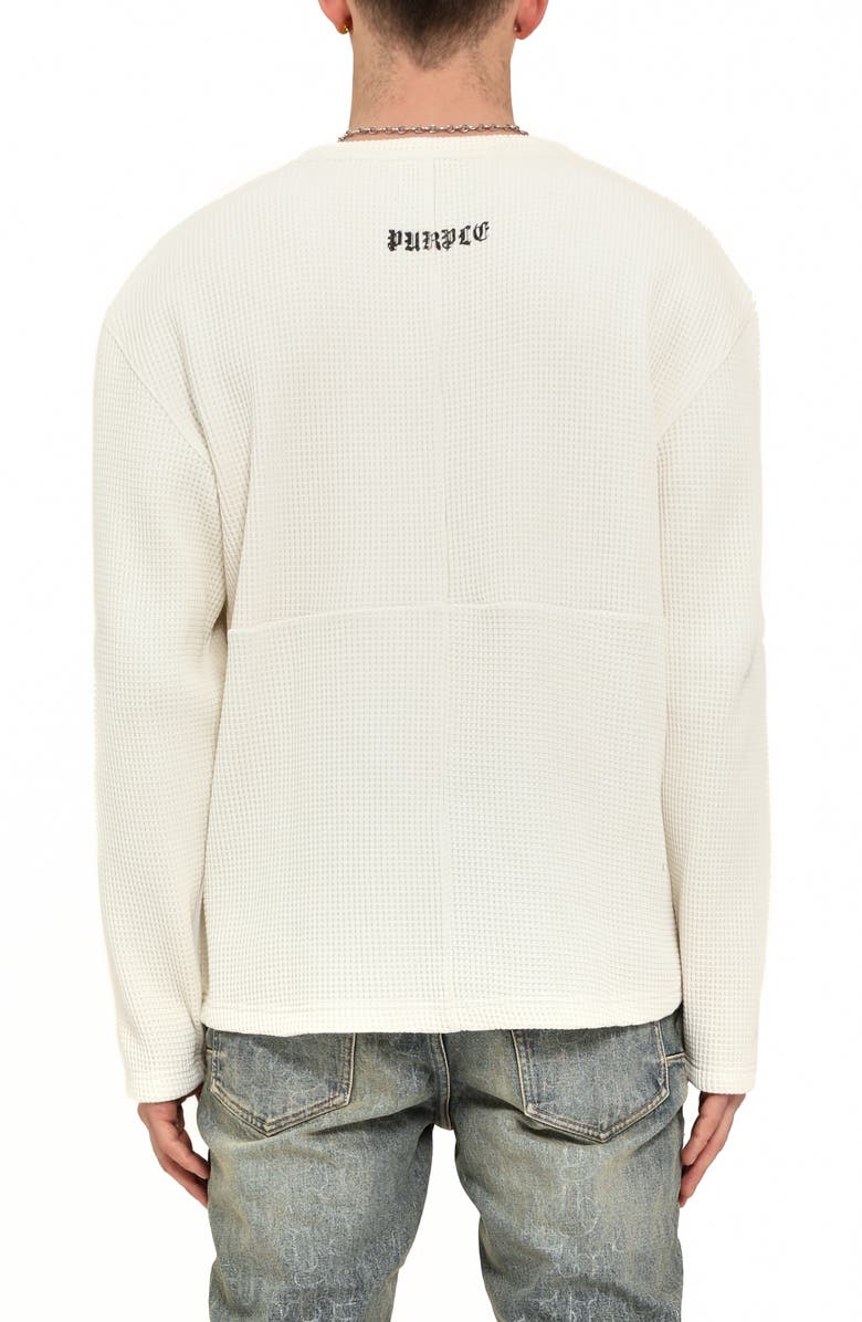 PURPLE BRAND Long Sleeve Thermal Graphic T-Shirt, Alternate, color, Off White