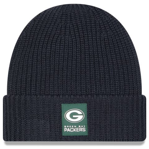 Men's New Era Charcoal Green Bay Packers 2025 Sideline Cold Weather Cuffed Knit Hat