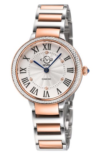 Gv2 Rome Brillante Diamond Bracelet Watch, 36mm