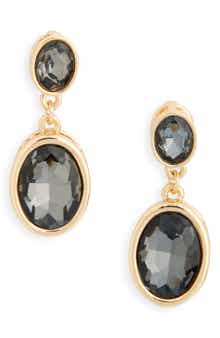 NORDSTROM RACK Bezel Set Crystal Drop Earrings