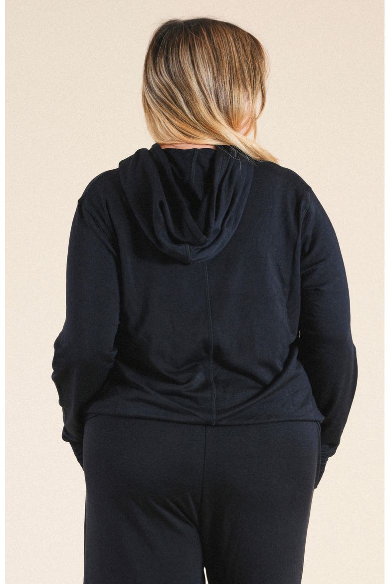Plus Betty Modal Hoodie, Alternate, color, Black